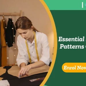 Woman learning sewing techniques in Essential Sewing Patterns Course – dressmaking, tailoring and fashion design skills training