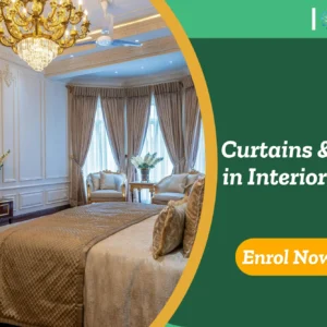 Luxury bedroom with elegant curtains and blinds – Curtains and Blinds in Interior Design course for home décor and styling skills