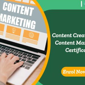 Certificate of completion for content creation and content marketing training from IOMH.