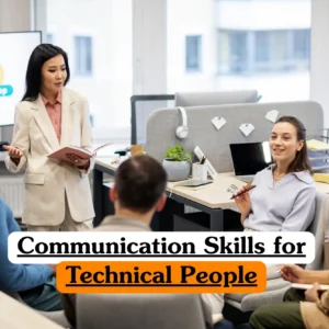 Communication Skills for Technical People course image showing an interactive team workshop and leadership training session.