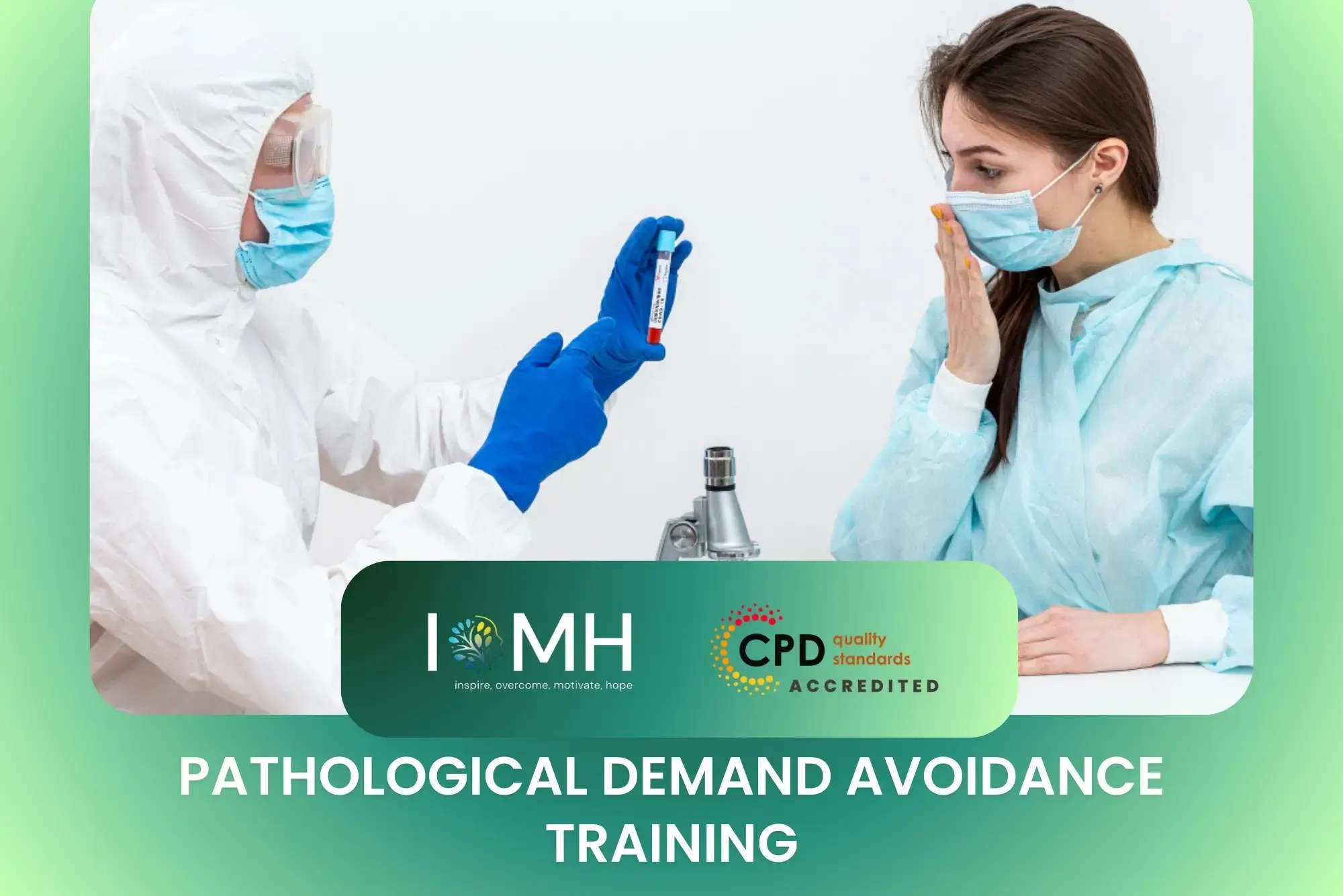 pathological demand avoidance training with medical professionals examining COVID-19 sample in clinical setting.