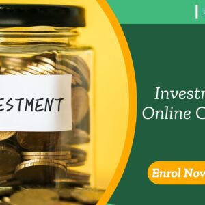 Symbolic coin jar labelled “Investment” used to promote UK-based online Investment Course by IOMH