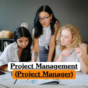 Theoretical leadership and organizational training banner featuring a top-down view of a professional project manager's desk.