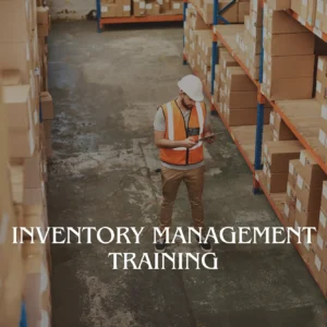 The training on inventory management is focused on teaching people how to count and keep track of inventory efficiently.