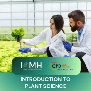 CPD-accredited Introduction to plant science training with professionals examining lettuce roots in greenhouse environment