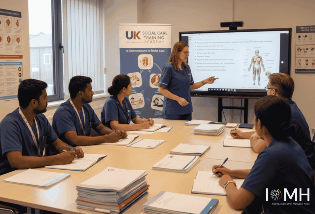 Overseas care workers attending care worker training in the UK