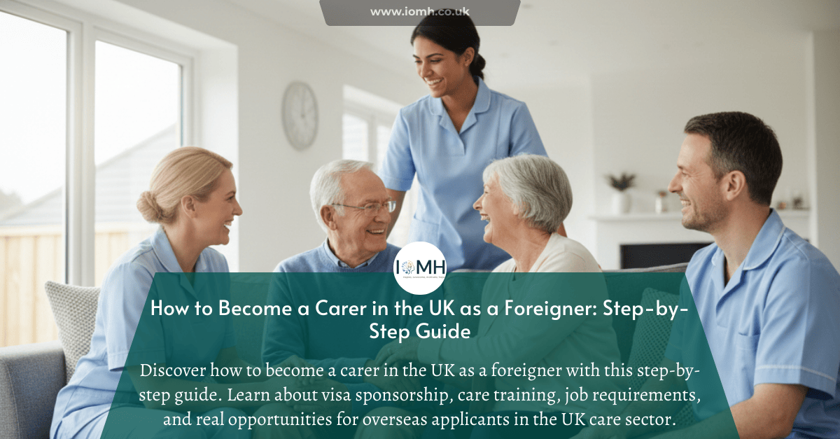 Professional carers supporting elderly people in a UK care home environment