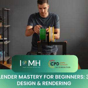 3D artist preparing filament spools for a rendering and design project in Blender.