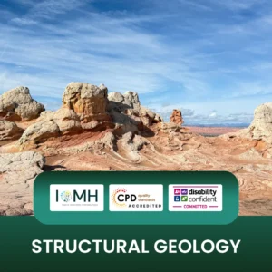 Structural geology course banner featuring the unique white and red rock formations of the White Pocket area in Arizona's Vermilion Cliffs National Monument.