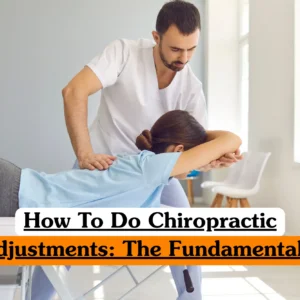 Theoretical musculoskeletal health and clinical fundamentals training banner featuring a male professional in a white tunic demonstrating manual therapy techniques on a patient in a bright clinical setting.