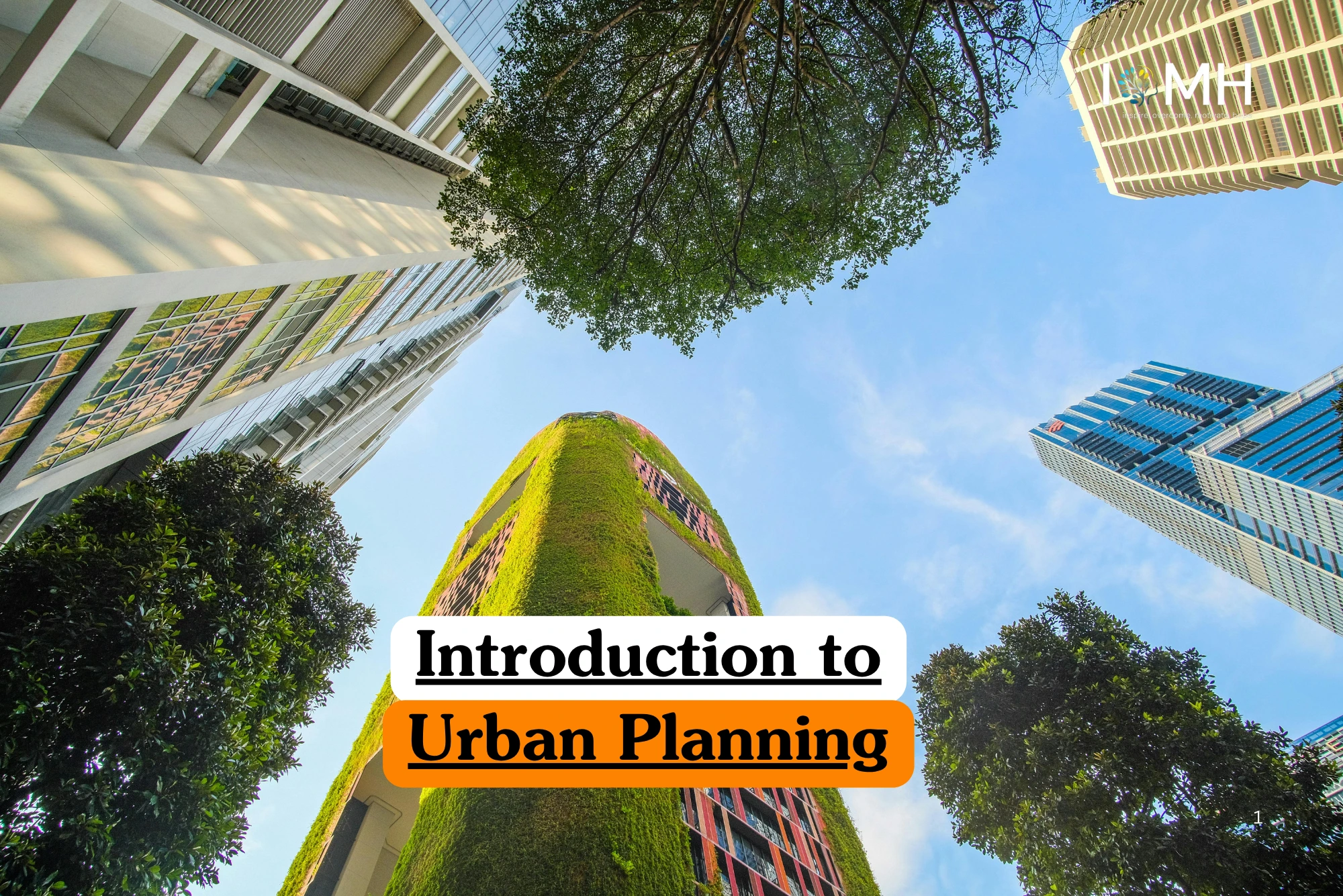 Theoretical urban design and sustainable city development training banner featuring a top-down view of a professional architectural model of a modern city layout with white building blocks, miniature trees, and landscaped green spaces.