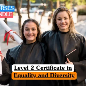 Theoretical professional development and social sciences training banner featuring two young women in black graduation gowns holding rolled diplomas with red ribbons on a paved outdoor walkway, representing the study of inclusive practices, legislative frameworks for equality, and the promotion of diversity in organizational settings.