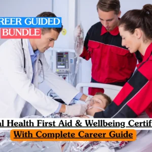 Theoretical psychological support and crisis intervention training banner featuring a medical team, including a doctor in a white coat and emergency responders in red uniforms, providing urgent care to a young patient in a hospital setting.
