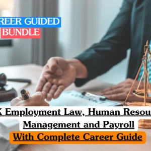 Theoretical human resources and legal compliance training banner featuring a top-down view of a professional's desk.