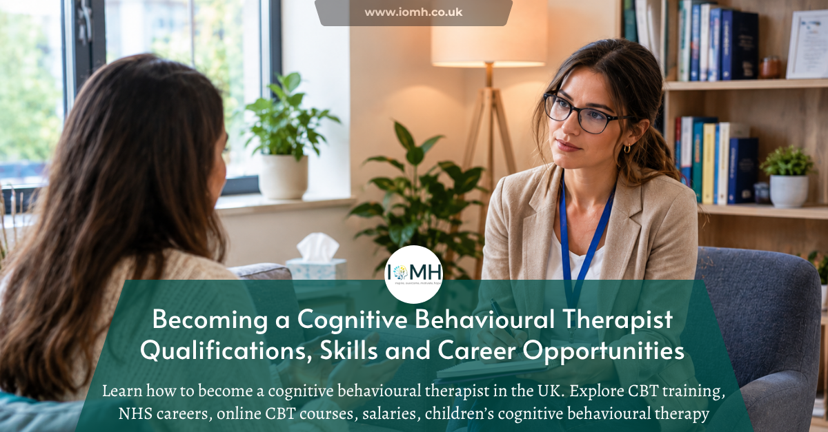 Cognitive behavioural therapist providing CBT mental health therapy during a professional counselling session