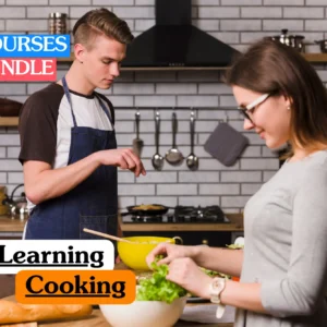 Learning Cooking bundle course image showing interactive culinary training and healthy meal preparation.