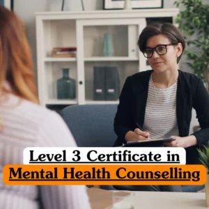 Theoretical clinical psychology and mental health practitioner training banner featuring an active, empathetic therapeutic consultation session inside a calm, neutral-toned modern office setting.