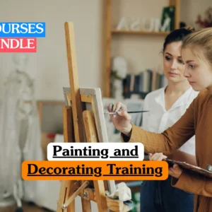 Painting and Decorating Training bundle course image highlighting professional brushwork and interior home improvement skills.