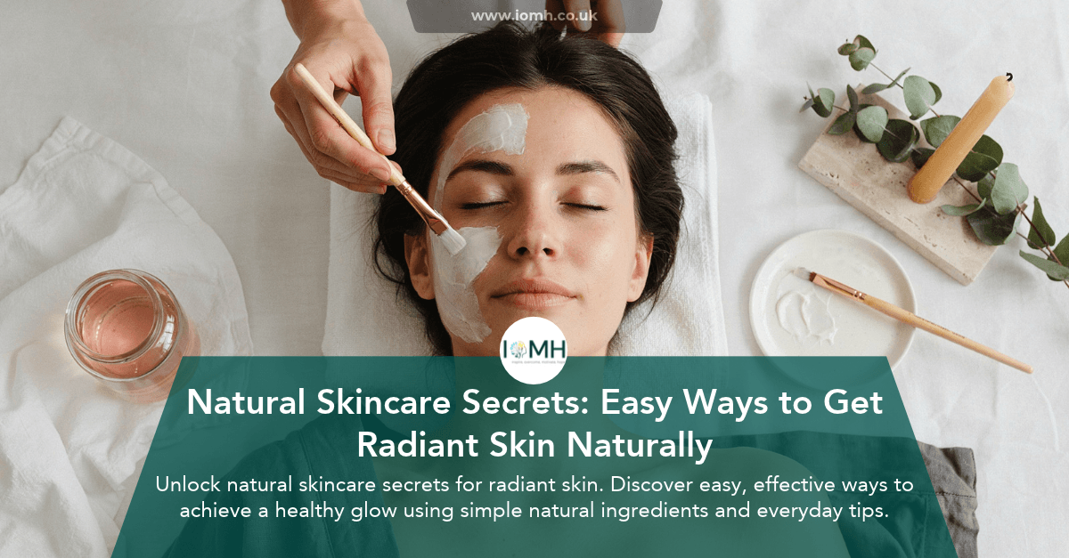 Woman receiving a natural face mask treatment for radiant skin in a calm spa setting